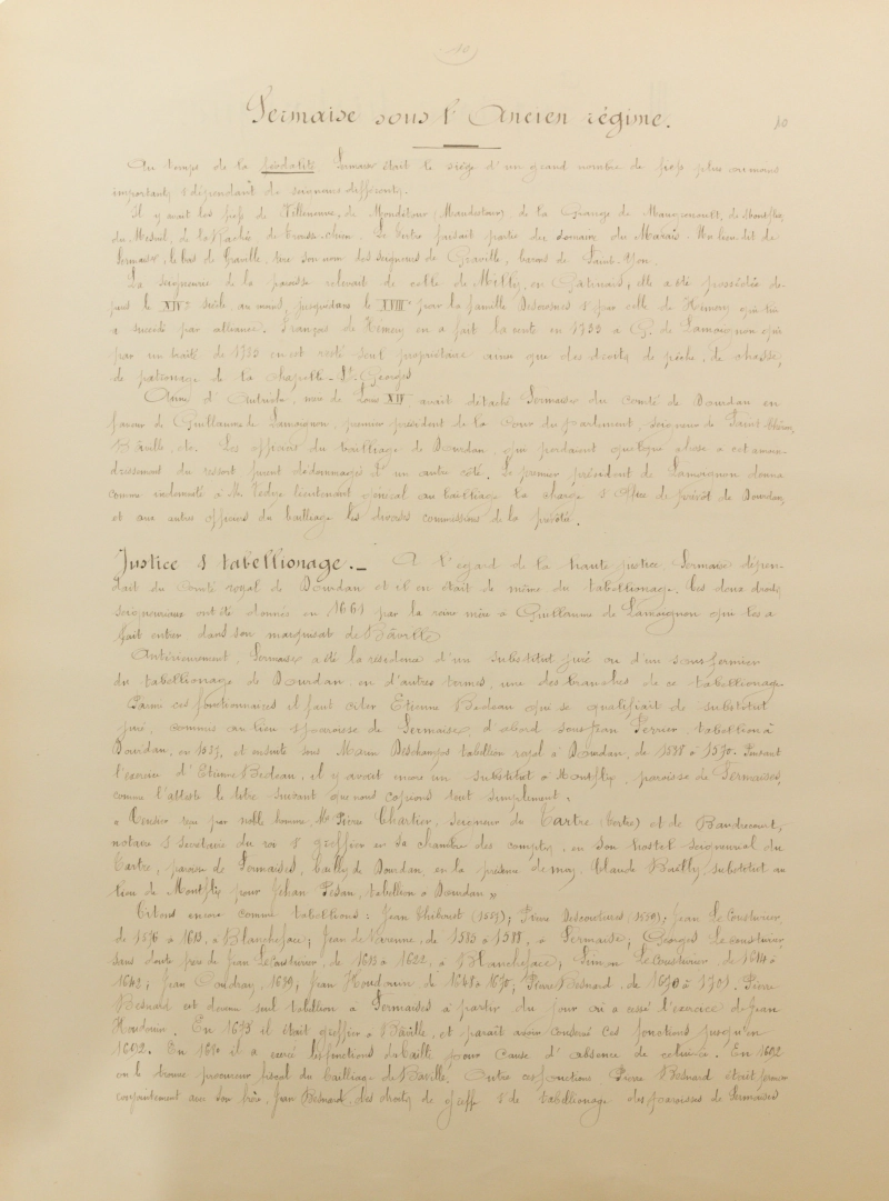 Manuscrit original de Martin Eugène Legrand, feuillet 10/36